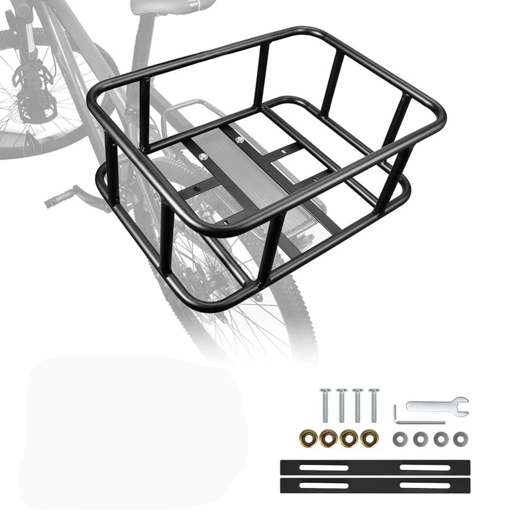 

Heavy-Duty Rear Bicycle Basket For E-Bikes And Urban Bikes, Removable Rack Mount For Groceries And Tools
