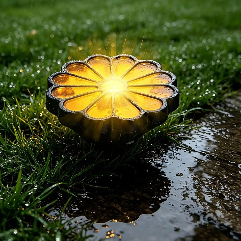 Waterproof Solar Daisy Flower Stake Lights LED Petal Shape Solar Flower Lights Simulation Daisy Decorative Ambient