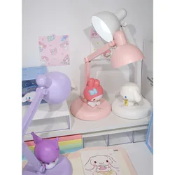 LED Desk Lamp Kawaii My Melody Kuromi Cinnamoroll Usb Rechargeable Touch Desk Lamp Anime Sanrio Cute Eye Protection Night Light