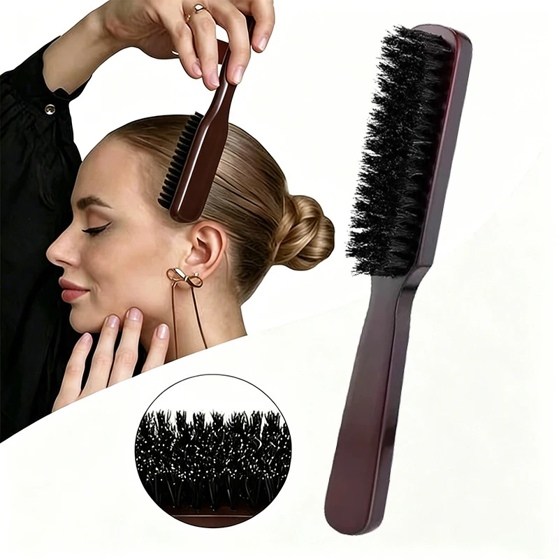 Cepillo de cerdas de jabalí (unisex) - Cepillo profesional sin fragancia para peinar, adecuado para cabello grueso/fino