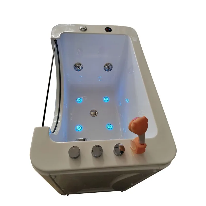 

2026 Modern Design Ozone Professional Pet Dog Jacuzzier Freestanding Massage Pet Bathtub Wash Grooming LED Pet Spa Bathtub
