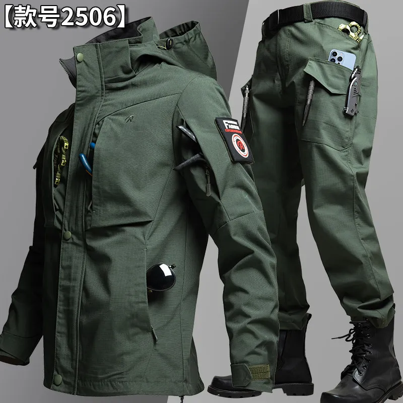 Spring and Autumn New Camouflage Outdoor Training Suit Men's Clothes Field Instructor Uniform Jacket