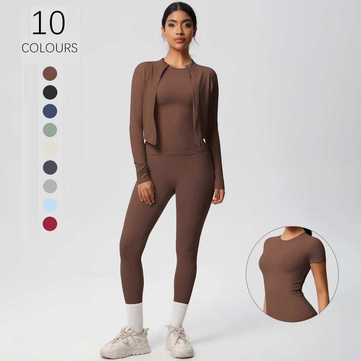 

Zipper Jacket Women Tops Yoga T shirts Solid Sports Top Long Sleeve Running Shirts Sexy Quick Dry Fitness Gym Sport Wear Suit