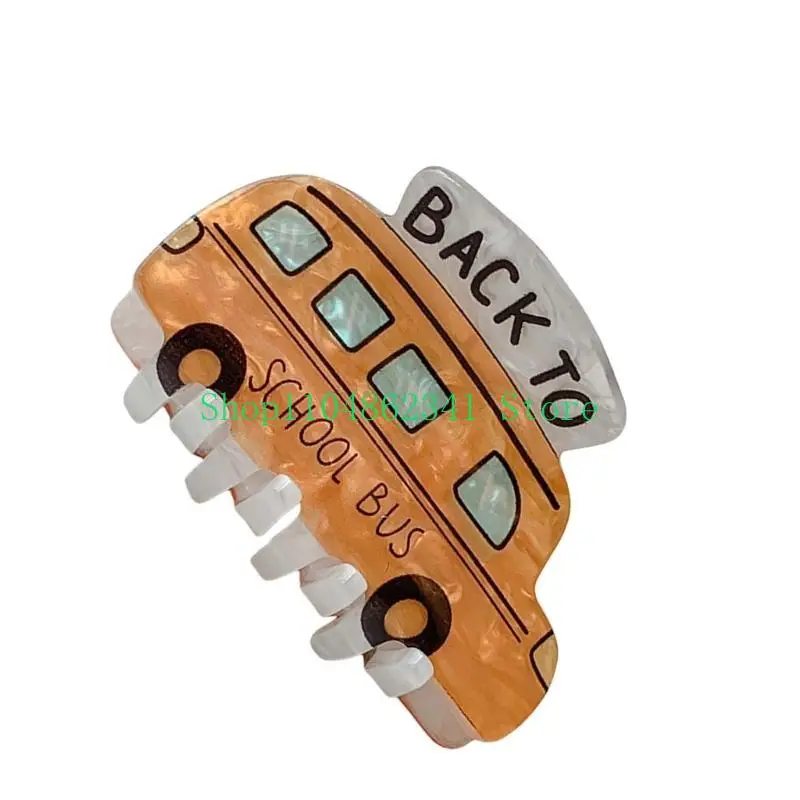 5asd Cuốn sách hài hước hình tóc vuốt cho giáo viên acetate axit mạnh kẹp tóc Claw Claw trở lại trường học chủ đề Barrettes