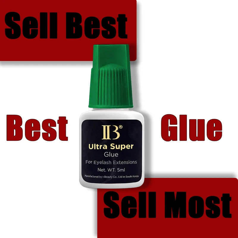 50 Bottles IB Ultra Super Glue for Eyelash Extensions Black False Lashes Fast Adhesive Strong Makeup Tool 5ml Korea IBeauty