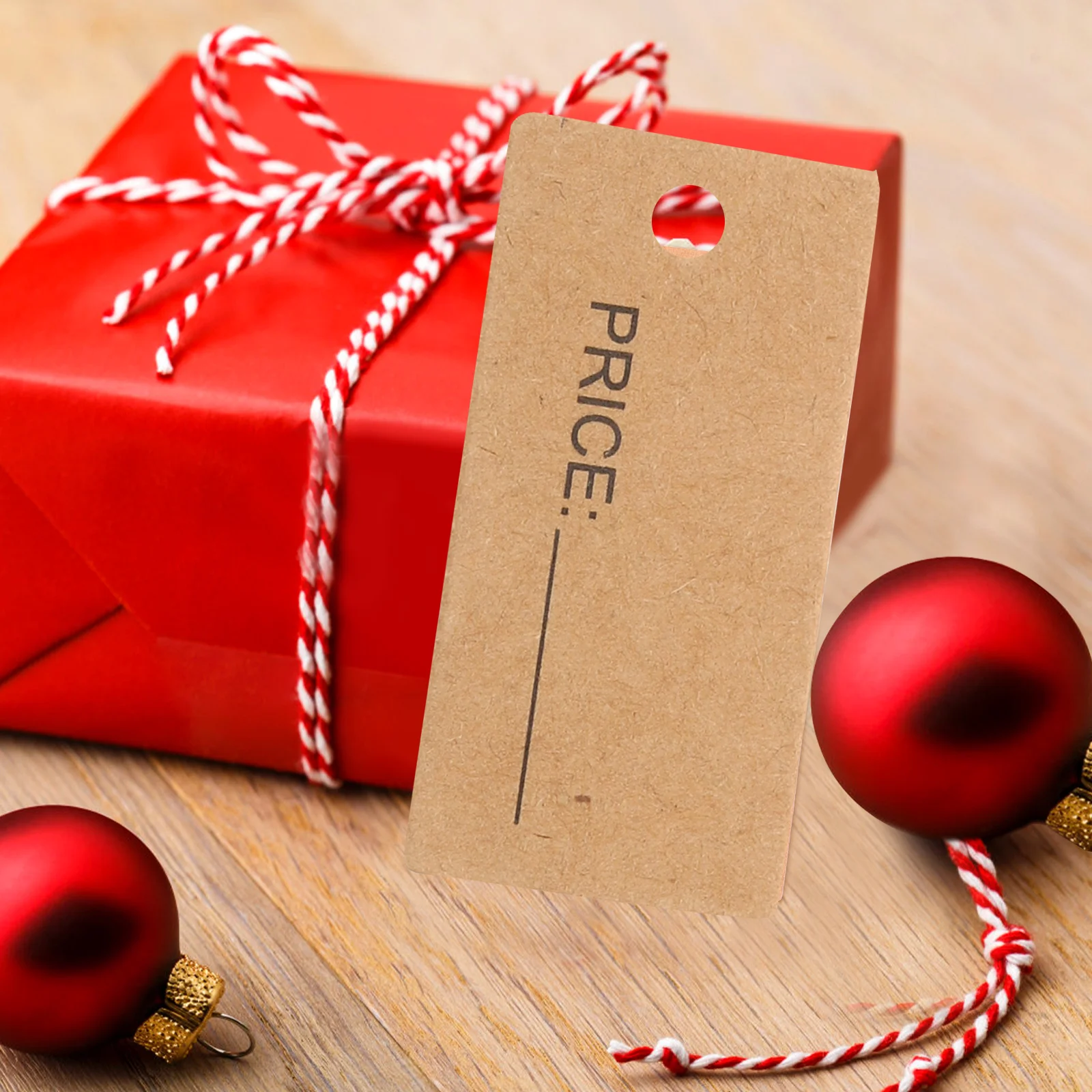 

100Pcs Elastic Rope Hang Tags Kraft Paper Labels for Jewelry Pricing Clothing Gift String Tags for DIY Crafts Accessories