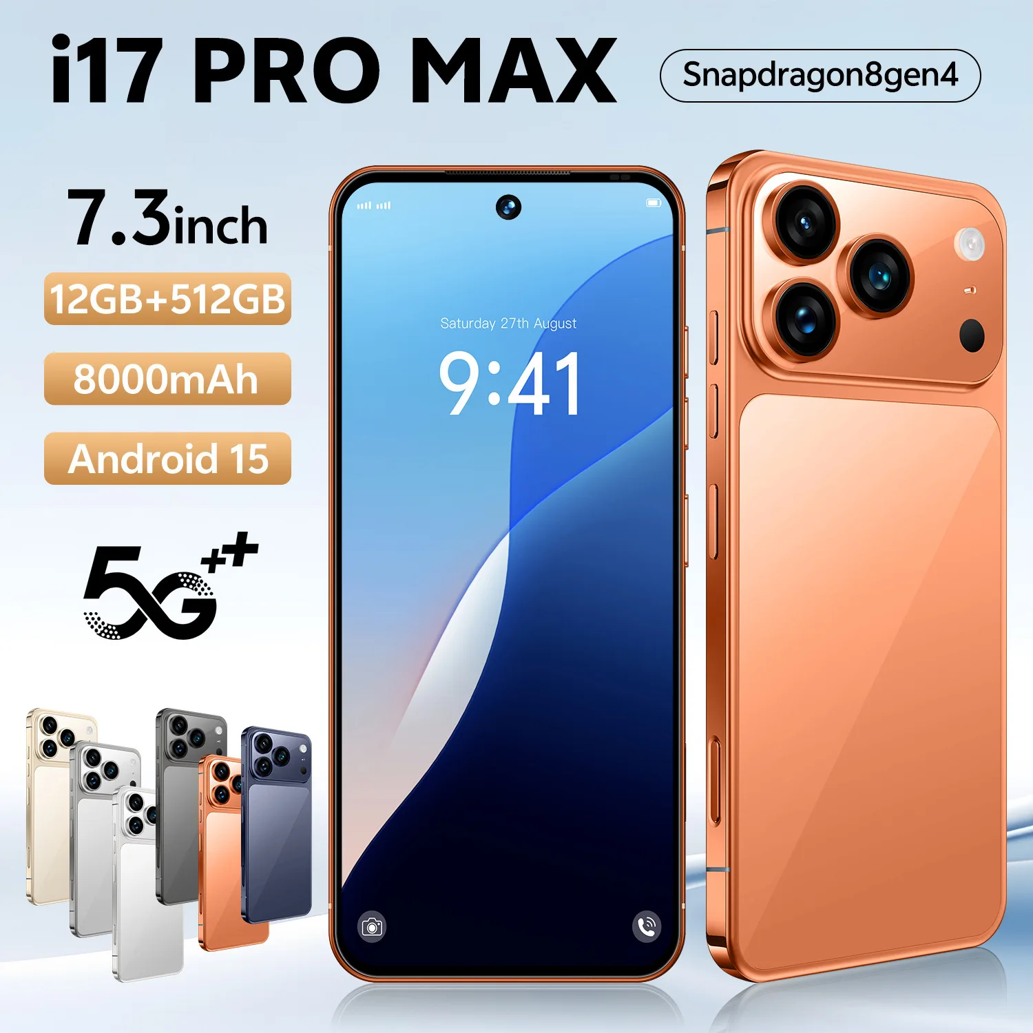 

2026 HOT NEW Silicone Case For i17 Pro Max 7.3 Inch Smartphone Shockproof Cover Moblie Phones Cases Accessories High Quality