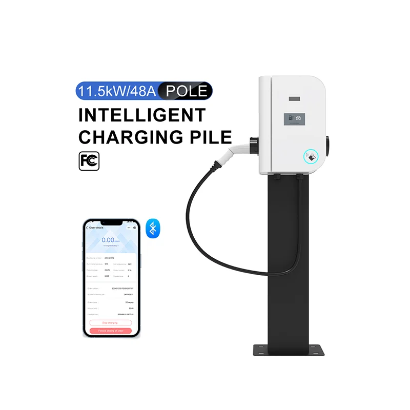 household AC charging station 11.5kW column charging station Fast electric vehicle charging station