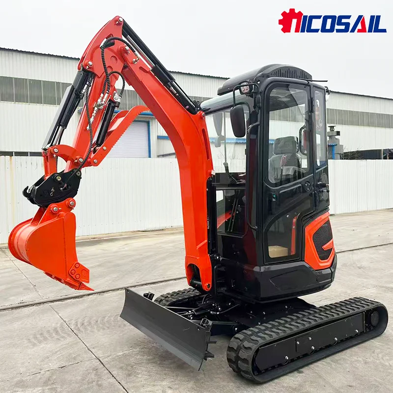 

Free Shipping Excavators Farm Kubota Engine Mini 2 Ton 2.5 Ton Tractor Escavatore Crawler Digger 1.8 ton Excavator Machine