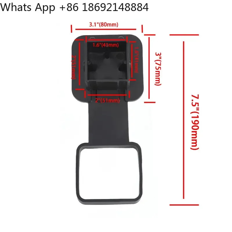 Trailer Hook Cover for  Auto Parts Modified Cars Plug Trailer Square Mouth Traction Dust Plug Protective Cover