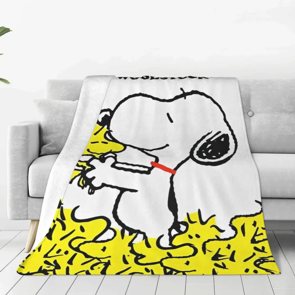 

Woodstock Wool Blankets Cartoon Cute Funny Throw Blanket for Bed Sofa Couch 125*100cm Bedspreads Lightweight