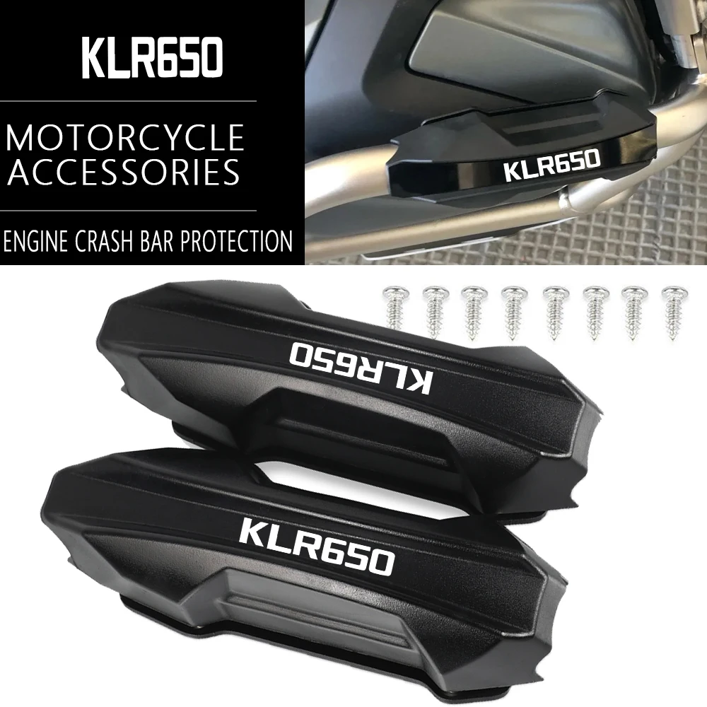 For KAWASAKI KLR650 KLR 650 2008- 2020 2022 2023 2024 25MM Engine Bumper Decorative Guard Block Crash bar Protection Accessories