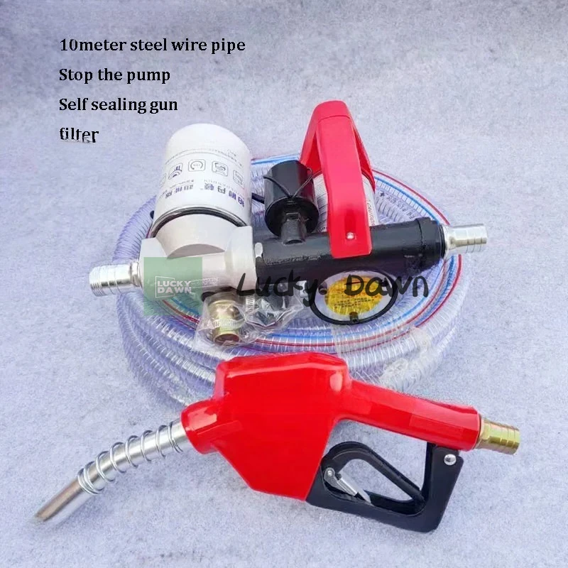 12V/24V/220V Fuel Transfer Pump for Diesel Universal Electric Car Fuel Pump Self-Priming Pump Automatic Stop Electric Oil