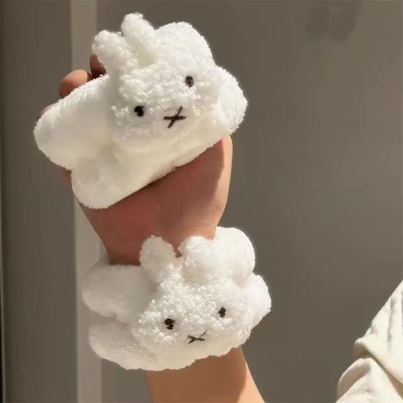 

Новый ремешок для мытья лица Miffy Rabbit, защита от влаги, милые эластичные манжеты, водопоглощающие, быстросохнущие, подарок для девочки