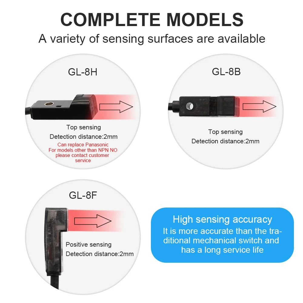 Cloweit GL-8H Metal Detect ABS Inductive Proximity Sensor Small Motion Smart Interruptor Non-flush 2mm DC12V24V Датчик выключате