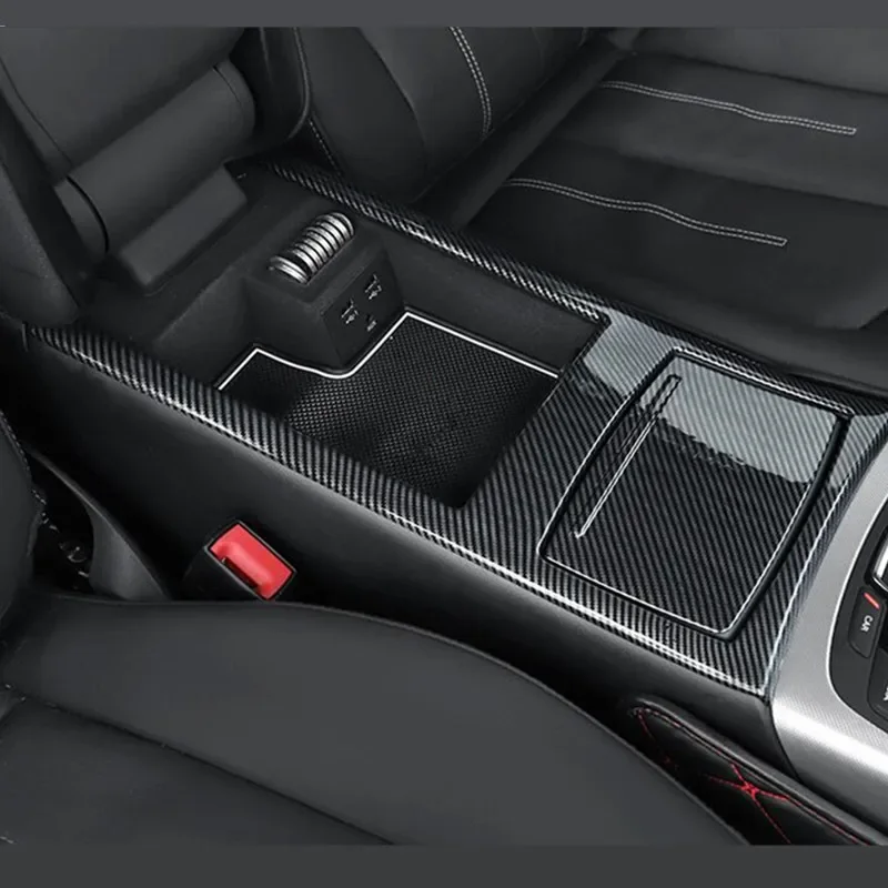 Center Console Gear Shift Frame Water Cup Holder Panel Trim For Audi A6 C7 2012-2018 Stainless Steel Air Outlet Cover Trim