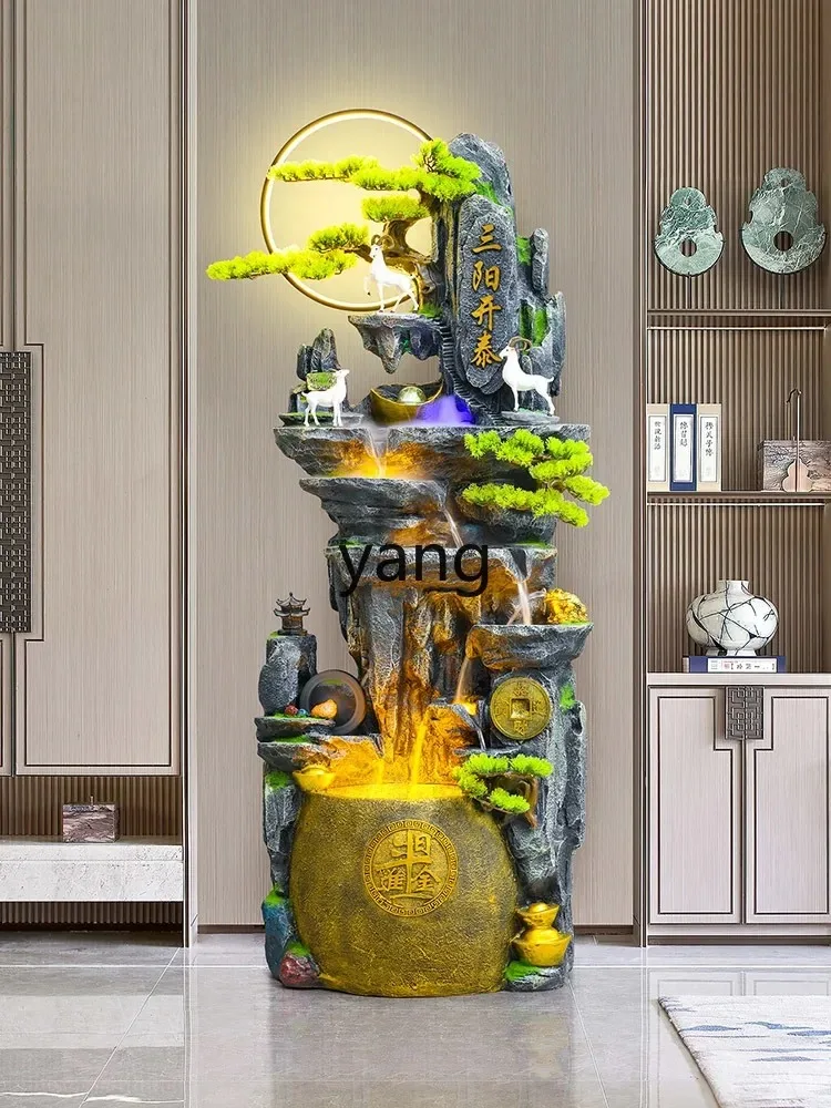 Yjq large rockery water fountain living room office alpine humidifier opening ornament
