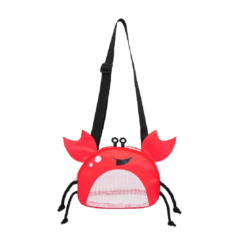 

Beach Mesh Bag Cute Crab Shaped Shell Bags for Holding Beach Shell ,Toy Shell Collecting Bags for Kids Picking Up Shells