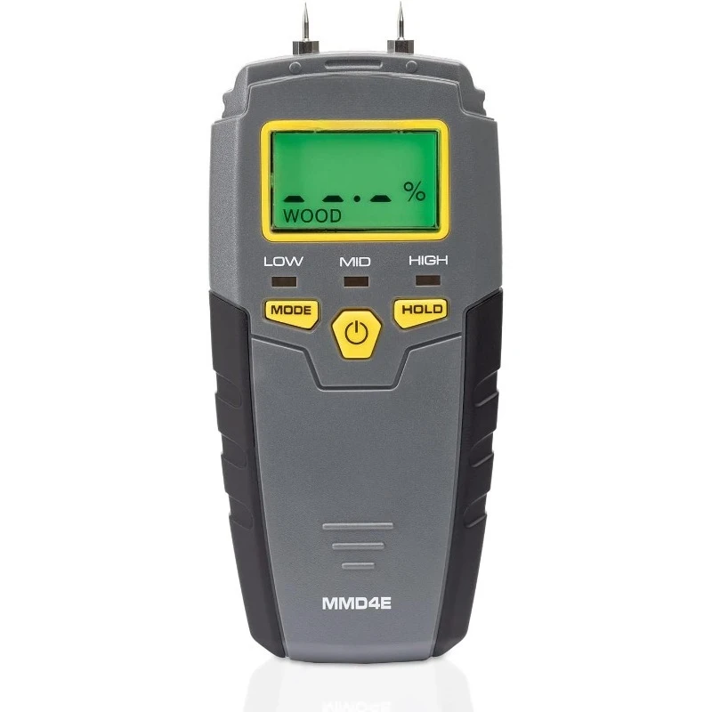 

General Tools MMD4E Digital Moisture Meter, Water Leak Detector, Moisture Tester, Pin Type, Backlit LCD Display With Audible and