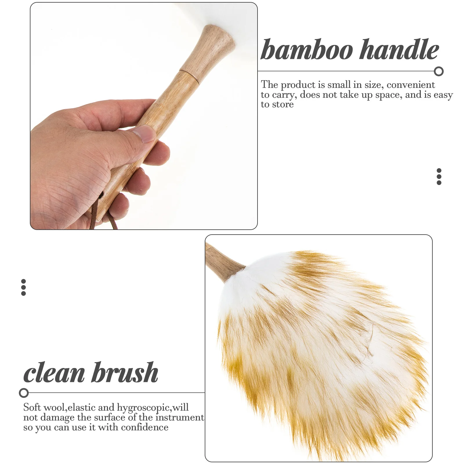 

Cleaning Duster Brush Musical Instrument Accessories Major White Clearer Brushes