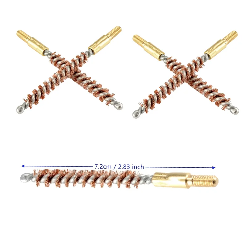 5Pcs .17cal Copper Phosphor Bristle Bronze Bore Cleaning Brush,for Shoutgun Pistol Bore Brushes Cleaning Mop Brushes,GunTool Kit image 6