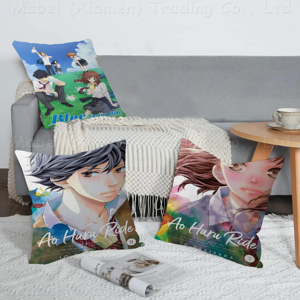 

Blue Spring Ride Pillow Gifts Home Office Furnishings Bedroom Sofa Car Cushion Cover Case 45x45cm