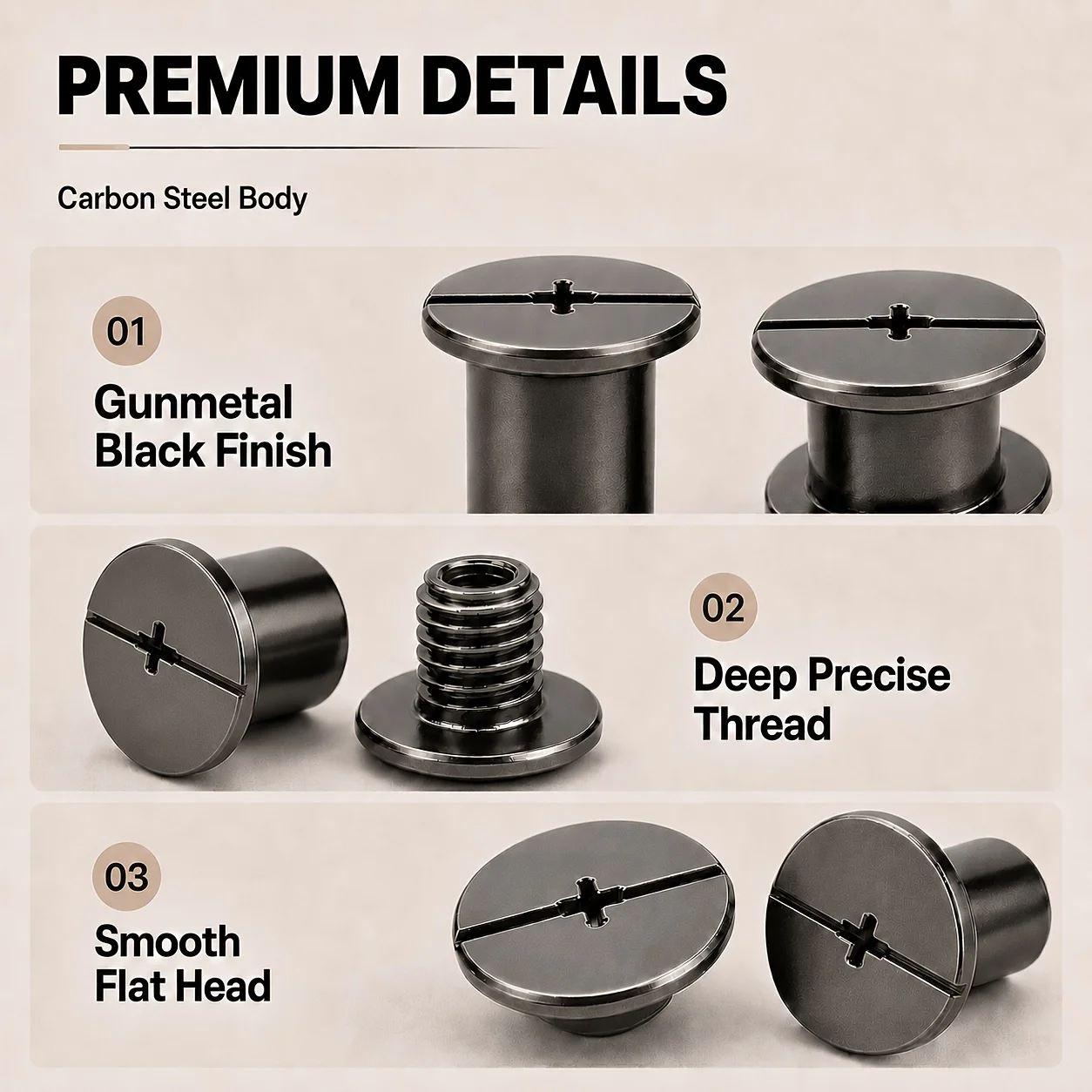 30pieces of 5x4/5/6/8/10/12/14Gun black Chicago screws,stapled books,bound photo albums,docked account books,book buckles,rivets