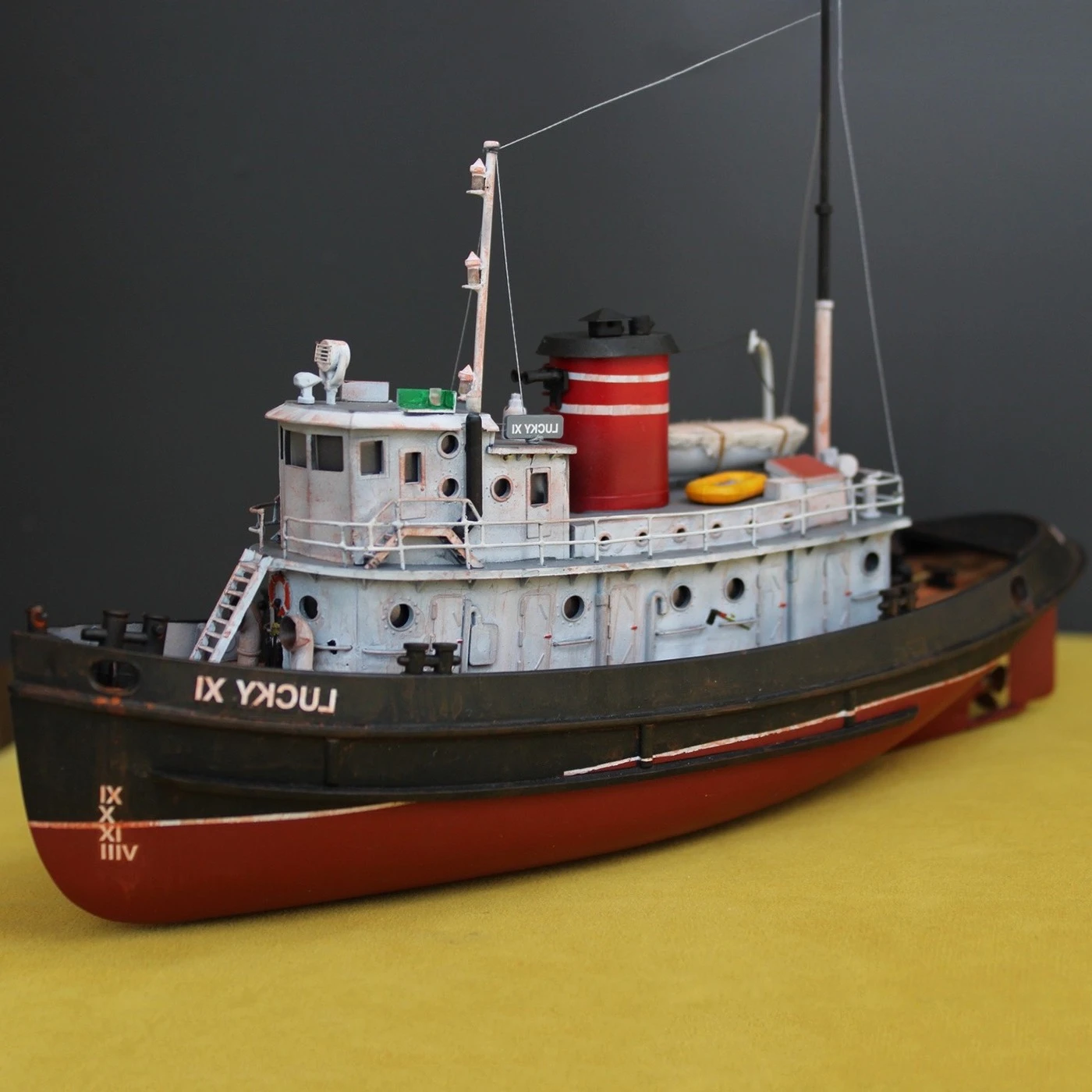 

1/108 RC Boat 23cm Simulation Lihua Lucky Tugboat Remote Control Ships Details Metalized RC Schiffe Model RTR Ship Toy Boy Gift