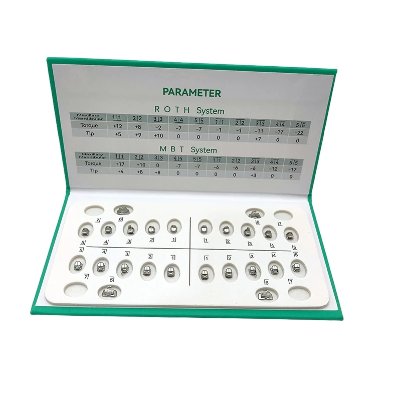 

Профессиональный набор самолигирующих металлических брекетов с закругленными краями для ортодонтии, система Roth/MBT, мини-брекеты с низким коэффициентом трения