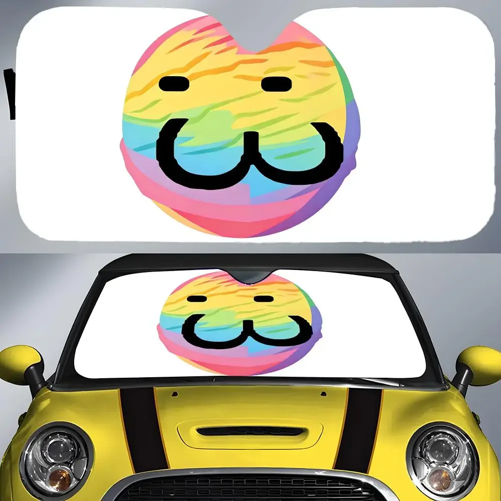 

Art Ugly ccute ice cream Sun Visor Car Front Windshield Sun Shade UV Block Heat Insulation Sun Visor Window Cover