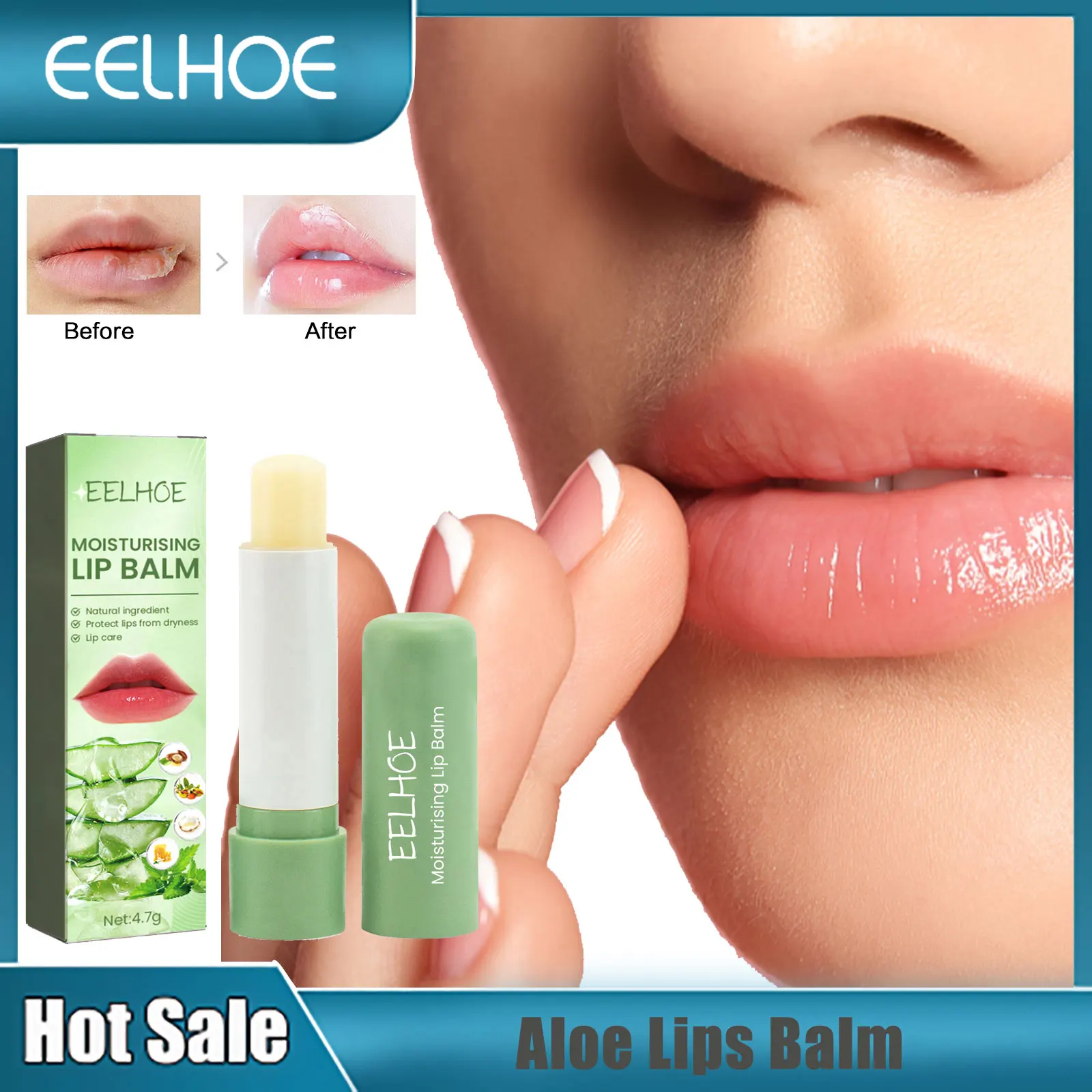 

Aloe Lip Balm Reduce Lip Lines Long Lasting Moisturizing Nourishing Anti-Cracking Exfoliation Remove Peeling Lightening Lip Balm