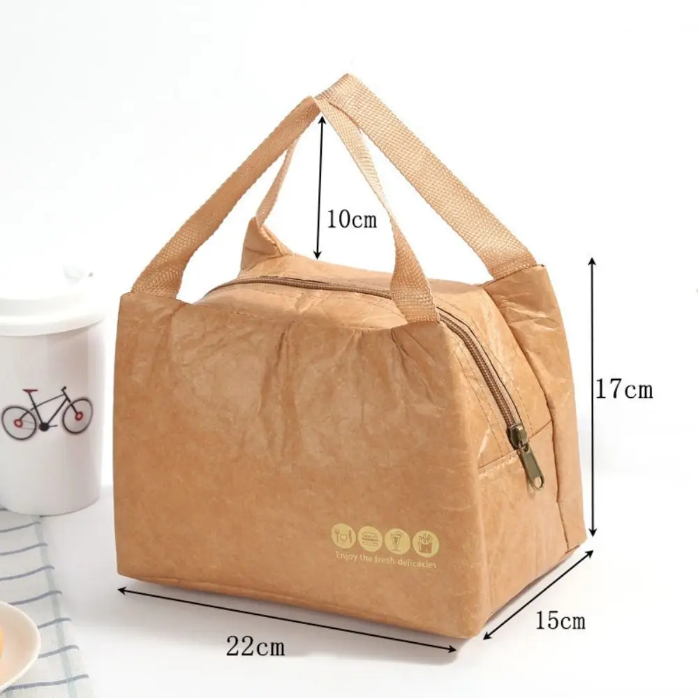 Paquete de aislamiento térmico, organizador de desayuno, bolsa de lona para almuerzo, bolsas de mano para comida, bolsa de almuerzo impermeable, bolsas de papel Kraft