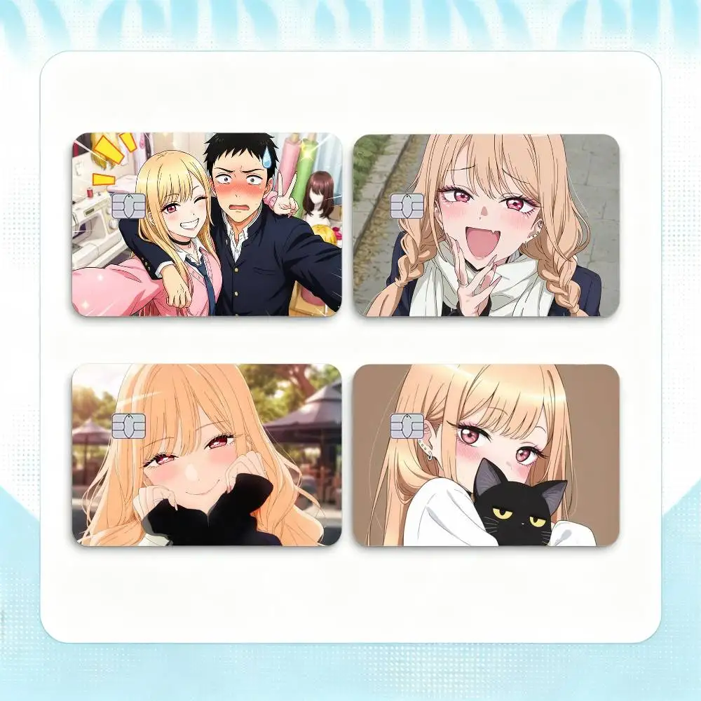 Marin Kitagawa Anime   Credit Card HD Stickers Small Chip Waterproof Sticker Game Card Decal Gift