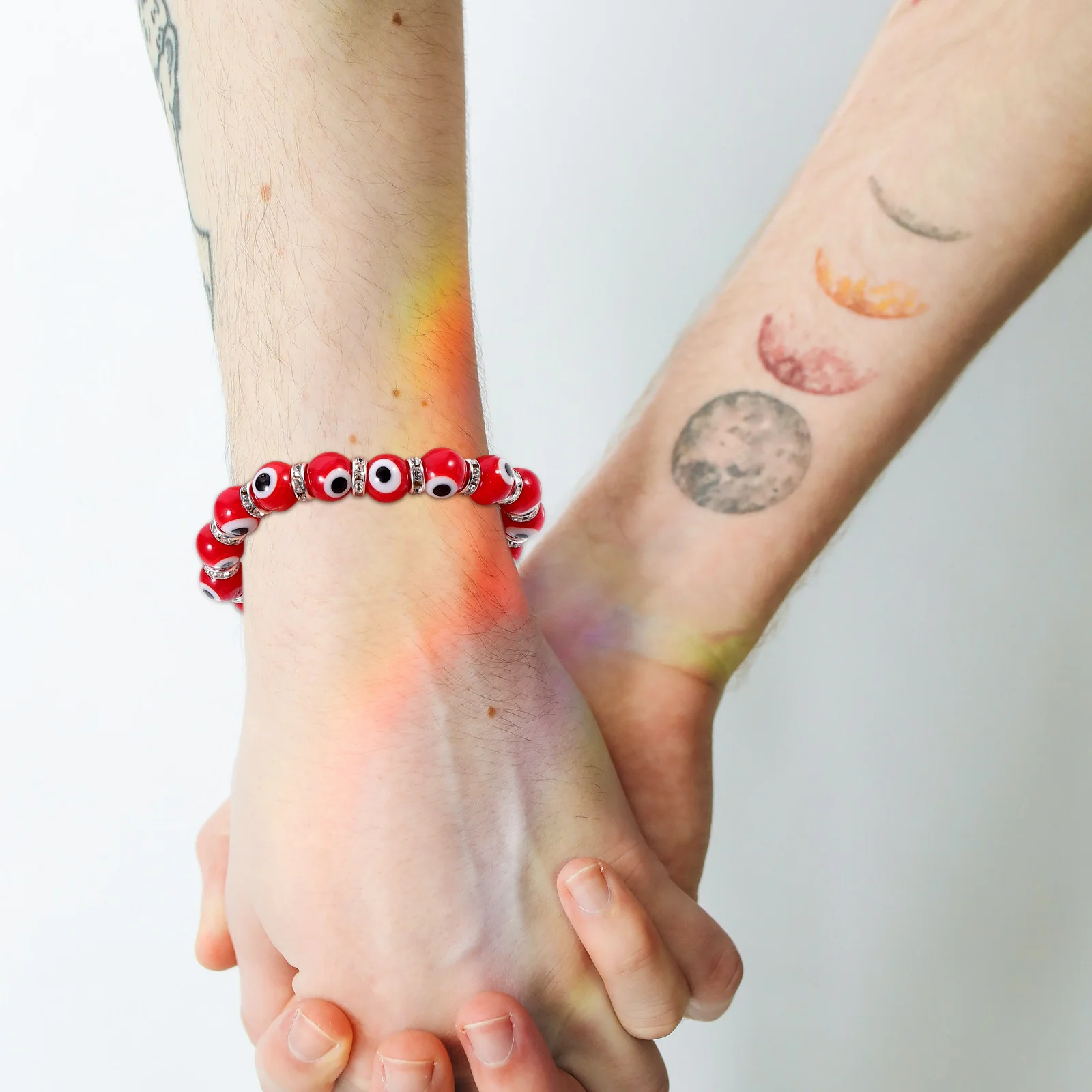 

1pc Glass Bracelet Stylish Vintage Wrist Decor Accessory For Women Fashion Beads Jewelry Lady'S Bracelet Retro Chain Decorative