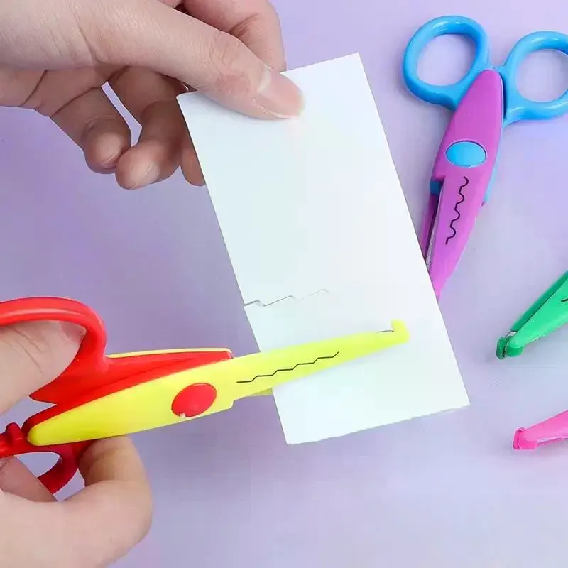Ciseaux à motifs ondulés, coupe-papier fait à la main, artisanat, carte en papier, outils de coupe de photos, cadeau pour enfants, fournitures de bureau