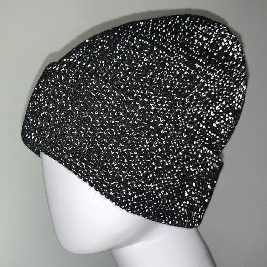 Nachtleuchtende Reflektierende Strickmütze Hochsichtbare Im Dunkeln Leuchtende Sicherheitsmütze Neon Wintermütze für Männer und Frauen – Detail 24