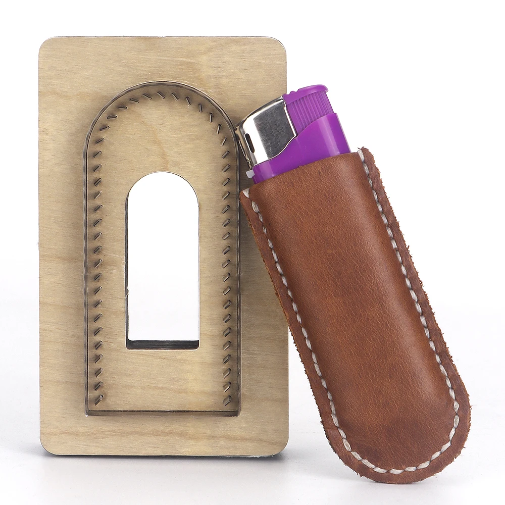 Leather Cutting Mold Lighter Protective Bag Cover Mold DIY Leather Craft Tool Metal Die-Cutting Tool Sewing Pattern Cutting Tool