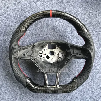 Volant z uhlíkových vláken na míru pro Škoda Octavia VRS 2015-2018 s manuální úpravou bez otvoru pro pádla 6 nejlepší prodej Volanty u Škody Octavia - №1