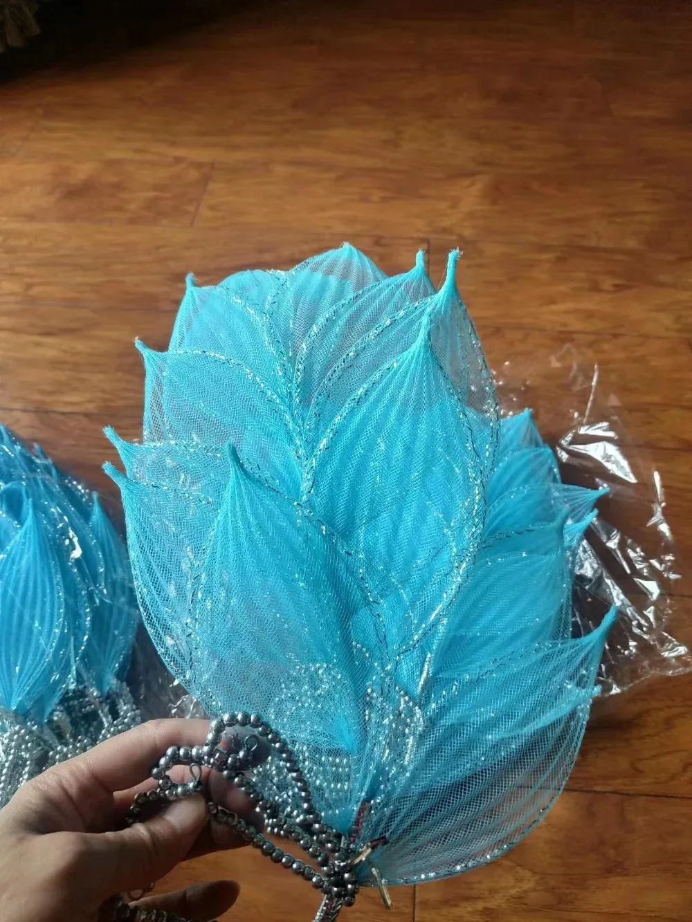 Trung Quốc Cổ Điển Điệu Nhảy Dân Gian Lá Lông Tơ Tóc Clibs Đỏ Vàng Xanh Dương Nóng Hồng Xanh Phụ Kiện Tóc Dây Buộc Tóc Cho Nữ sang Trọng