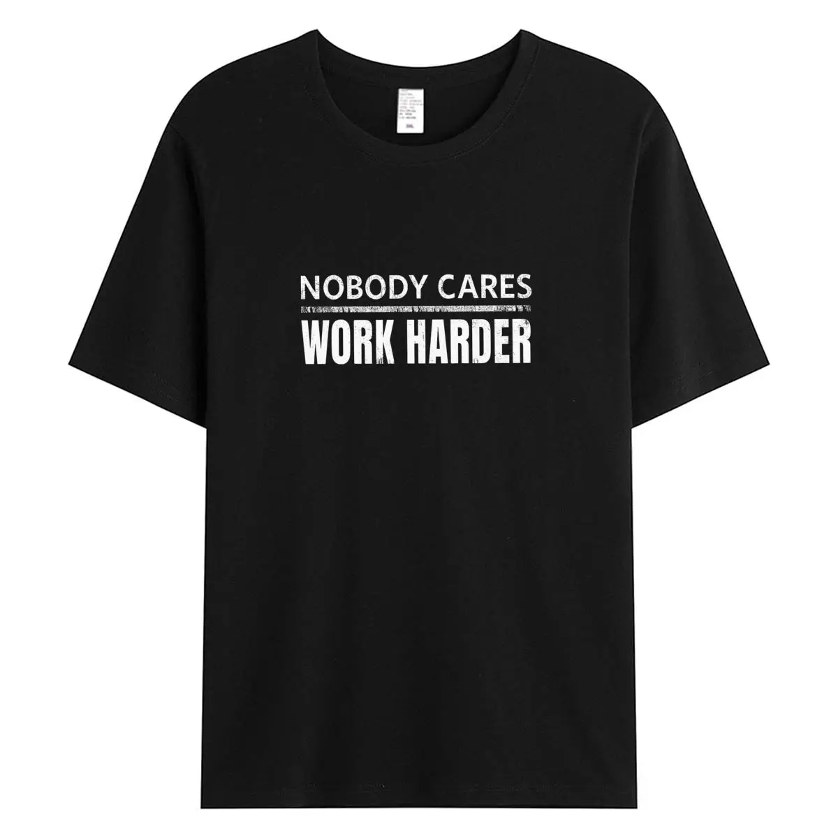 

100% Cotton Women T-shirt Summer Tee Tops Woman Short Sleeve Clothing Work Harder Graphic T Shirts Oversized Female Tshirt