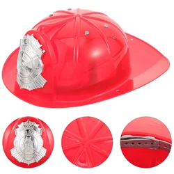 Kids Fireman Firefighter Hats Boys Girls Pretend Role Play Fancy Dress Accessories Kids Halloween Party Role Play Props