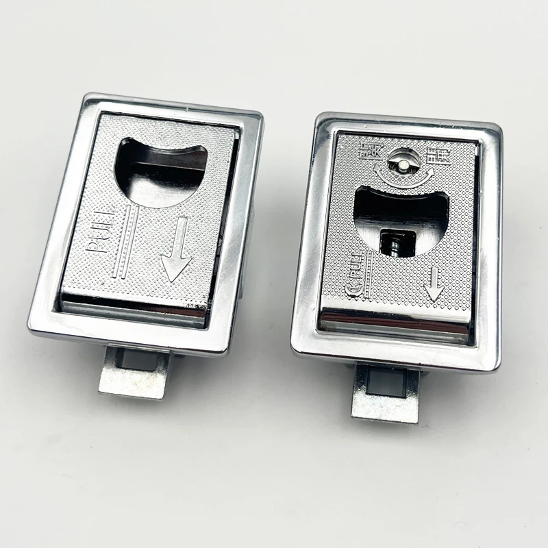 

MS731 Zinc Alloy Flush Button Key Sliding Door Plane Lock Panel Push Clip Lock Engineering caravan Trailer Lock Latch Tool Box