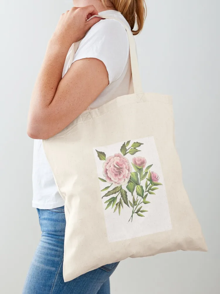 

Summer roses Tote Bag Shopper handbag Canvas shopping bags foldable canvas tote bag