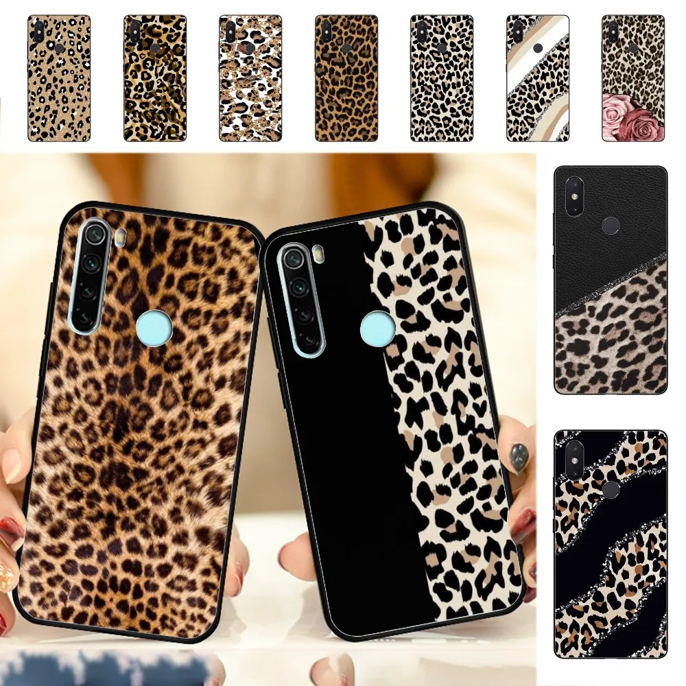 Fashion Leopard Print Phone Case For Redmi Note 4 X 5 A 6 7 8 T 9 9S 10 11 11S 11Epro Poco M3 pro