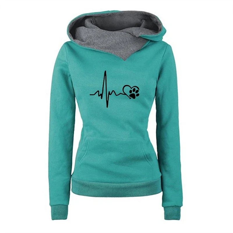 

Sports Women's Sweatshirts Quality Hot Sale Autumn Winter Fashion Versatile Hoodies Print Double Collar Pullovers Daily Outdoors