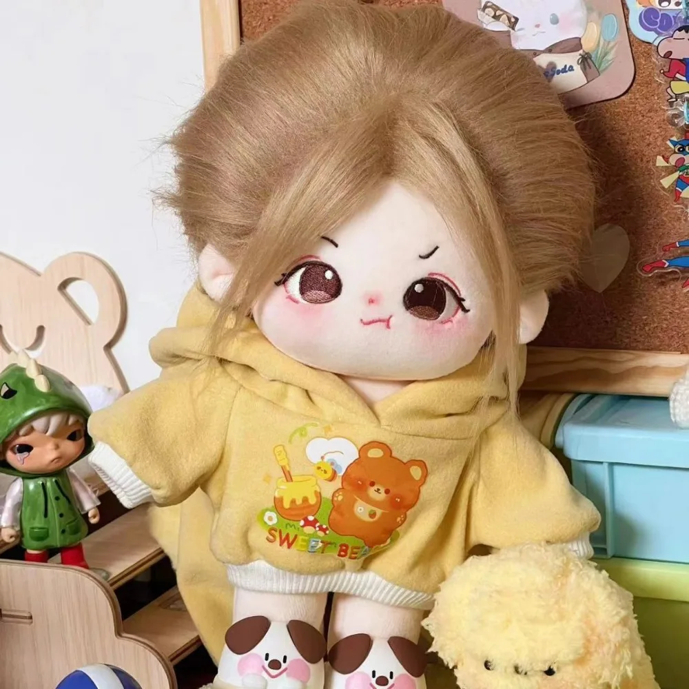 

For 20CM Plush Doll Clothes Outfit Soft Hoodie Dress Up Cute Plush Dolls Accessories Kpop Idol Dolls Gift DIY Toys