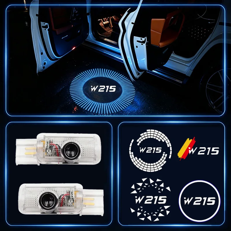 2PCS Car Emblem Door Welcome Light Emblem for Mercedes Benz R Class W215 2006‑2017 LED Shadow Projector Lamps Accessories
