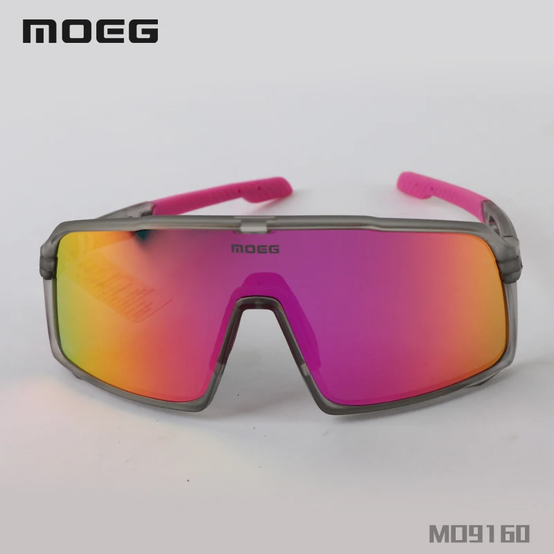 MOEG PC Transparent Photochromic Trendy Lenses Cycling Eyewear Sport Sunglasses Custom Cycling Glasses