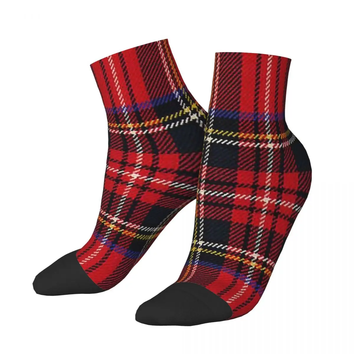 Traditional Royal Stewart Scottish Tartan Socks Harajuku High Quality Stockings All Season Socks Accessories for Unisex Gifts