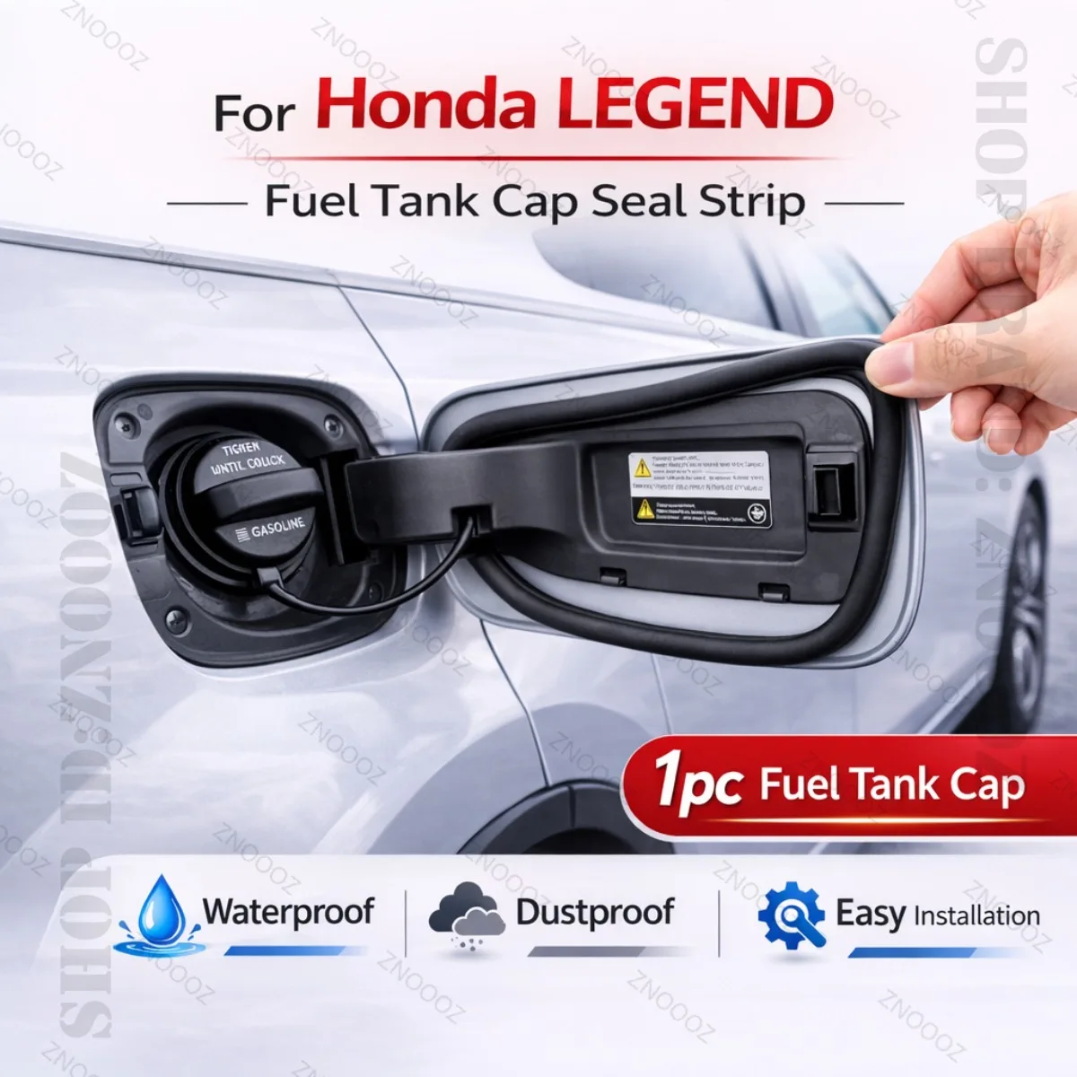 

Car Seal Strip Rubber Double Layer Dustproof Waterproof Sealing Protector Gas Cap Trim 1pc Fuel Tank Cover For Honda LEGEND